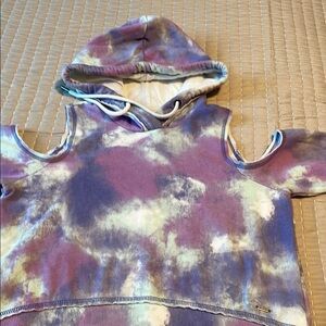 Hollister Multicolor Tie-Dye Cut-Out Hoodie